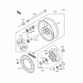 Схема вузла: Заднє колесо & Привідний ланцюг для Kawasaki ZX400 ZZR400