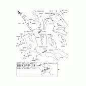 Схема вузла: Cowling lowers(1/2) для Kawasaki ZX1100 ZZ-R1100