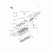 Схема вузла: Головка циліндра для Kawasaki ZX1000 Ninja ZX-10R