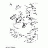 Схема вузла: Радіатор для Kawasaki ZX600 Ninja 600R