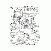 Схема вузла: Радіатор для Kawasaki ZR400 ZRX-II