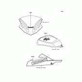 Схема вузла: Decals(Ebony) для Kawasaki EX300 Ninja 300