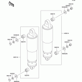 Схема вузла: Підвіска/амортизатор для Kawasaki VN1500 VN1500 Drifter