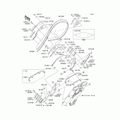 Схема вузла: Облицювальні елементи для Kawasaki VN1700 VN1700 Classic Tourer ABS