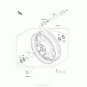 Схема узла: Переднее колесо для Kawasaki VN1700 Vulcan 1700 Voyager