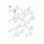 Схема вузла: Задня підвіска для Kawasaki EX500 GPZ500S