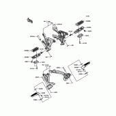 Схема узла: Подножки для Kawasaki ZR900 Z900 ABS