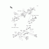 Схема вузла: Задній важіль (Маятник) для Kawasaki VN750 Vulcan 750