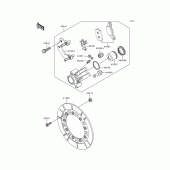 Схема узла: Передний тормоз для Kawasaki KL250 KLR250