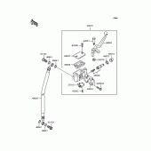 Схема вузла: Передній гальмівний циліндр для Kawasaki BN125 Eliminator