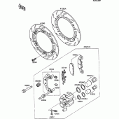 Схема вузла: Front brake(zx600c-000001-003201) для Kawasaki ZX600 GPX600R