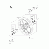 Схема вузла: Front wheel для Kawasaki ZX600 Ninja ZX-6R