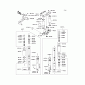Схема узла: Вилка передней оси для Kawasaki VN2000 Vulcan 2000 Classic LT