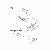Схема вузла: Задній ліхтар (Стоп-сигнал) для Kawasaki ZR1100 ZRX1100-II