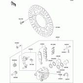 Схема вузла: Переднє гальмо для Kawasaki VN800 Vulcan 800 Classic