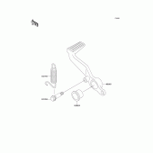 Схема вузла: Brake pedal/torque link для Kawasaki ZX600 ZZ-R600