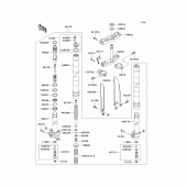 Схема вузла: Передня вилка(1/2) для Kawasaki KX250/ KX252 KX250