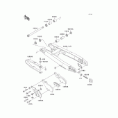 Схема узла: Задний рычаг (Маятник) для Kawasaki KX500