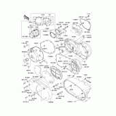 Схема вузла: Engine cover(s)(1/2) для Kawasaki VN1500 Vulcan 1500 Classic