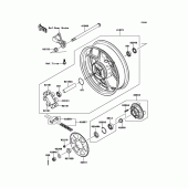 Схема вузла: Ступиця заднього колеса для Kawasaki KLE650 Versys 650 ABS