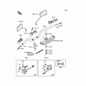 Схема вузла: Кермо (A6F/A7F) для Kawasaki ZR1200 ZRX1200R