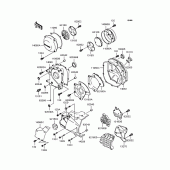 Схема вузла: Кришка двигуна для Kawasaki ZR1100 Zephyr 1100