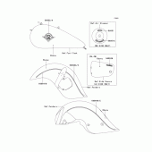 Схема вузла: Decals(ebony)(r1) для Kawasaki VN1500 VN1500 Drifter