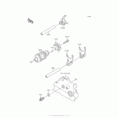 Схема вузла: Gear Change Drum/shift Fork(S) для Kawasaki KL650 KLR650