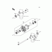 Схема вузла: Ступиця переднього колеса для Kawasaki KX100