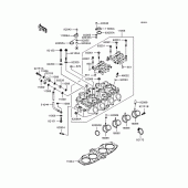 Схема вузла: Головка циліндра для Kawasaki ZX400 ZZR400