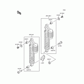 Схема вузла: Підвіска/задній амортизатор для Kawasaki ZR750 Zephyr