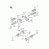 Схема вузла: Підніжки для Kawasaki VN250 Eliminator 250V