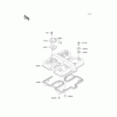 Схема вузла: Клапанна кришка для Kawasaki EX500 GPZ500S