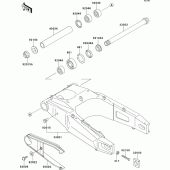 Схема узла: Задний рычаг (Маятник) для Kawasaki ZX750 ZXR750R