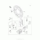 Схема вузла: Переднє гальмо для Kawasaki VN900 Vulcan 900 Custom