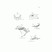 Схема вузла: Наклейка(Помаранчевий)(LGF) для Kawasaki EX250 Ninja 250