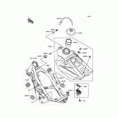 Схема вузла: Паливний бак для Kawasaki KX85 KX85