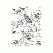 Схема вузла: Cowling(Center) для Kawasaki ZX1400 ZZR1400 ABS