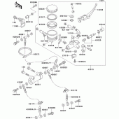 Схема узла: Передний тормозной цилиндр для Kawasaki ZX750 ZXR750