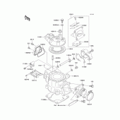 Схема вузла: Cylinder head/cylinder для Kawasaki KX85 KX85