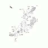 Схема узла: Подножки для Kawasaki KX450 KX450F