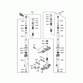Схема вузла: Вилка передньої осі для Kawasaki KLX110 KLX110