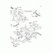 Схема вузла: Кріплення двигуна для Kawasaki VN1500 Vulcan 1500 Nomad Fi