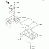 Схема узла: Масляный поддон для Kawasaki ZX750 Ninja ZX-7R