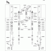 Схема узла: Вилка передней оси для Kawasaki ZX600 Ninja ZX-6R
