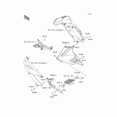 Схема узла: Нижний обтекатель для Kawasaki EX650 Ninja 650