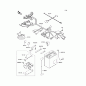 Схема узла: Электрооборудование для Kawasaki ZX1100 GPZ1100