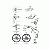 Схема вузла: Decals(Green) для Kawasaki ZR1000 Z1000