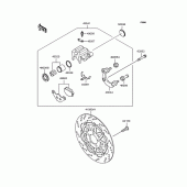 Схема вузла: Переднє гальмо для Kawasaki BJ250 Estrella