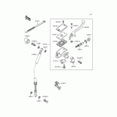 Схема узла: Передний тормозной цилиндр для Kawasaki EX250 Ninja 250